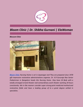 Bloom Clinic | Dr. Shikha Gurnani | ElaWoman
