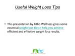 Useful Weight Loss Tips | Fitho