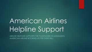 American airline helpline support