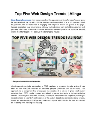 Must Follow Web Design Trends By Alinga
