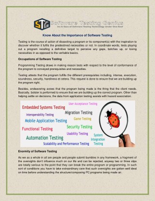 Know About The Importance Of Software Testing