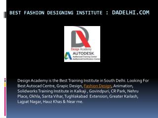Best Fashion Designing Institute in South Delhi