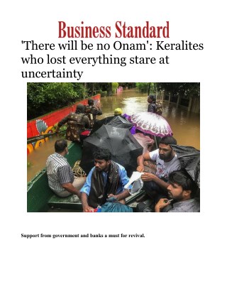 There will be no Onam': Keralites who lost everything stare at uncertainty