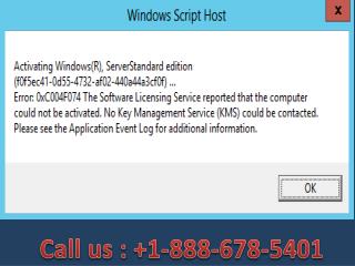 Call 1-888-678-5401 Steps to fix Microsoft office error code 0xc004f074