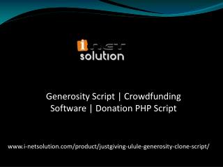 Generosity Script | Crowdfunding Software