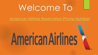 American Airlines Reservation Phone Number