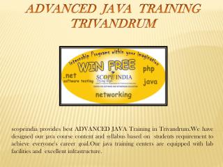 ADVANCED JAVA Training Trivandrum