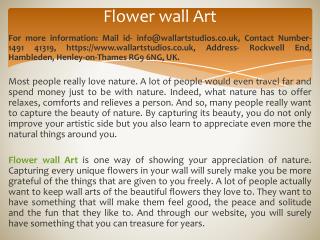 Flower wall Art