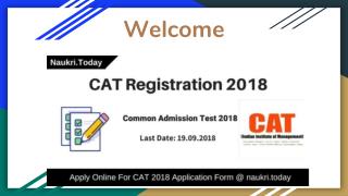 CAT Registration 2018 - Common Admission Test CAT 2018 Application Form