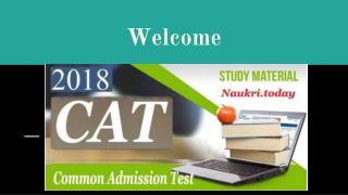 Download CAT Syllabus 2018 PDF - Common Admission Test Exam Pattern 2018