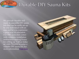 Durable DIY Sauna Kits