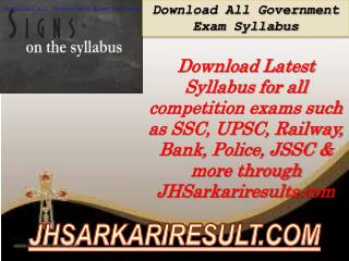 Download All Government Exam Syllabus