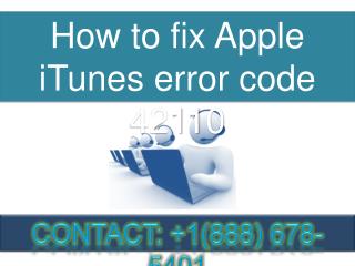 contact 888-678-5401 how to fix Apple itunes error code 42110