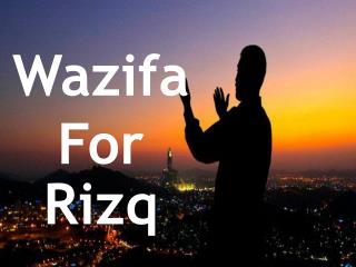Wazifa for Rizq