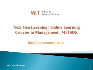 Next Gen Learning | Online Learning Courses in Management | MIT School Of Distance Education