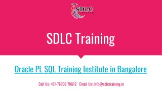 Realtime & Job Oriented Oracle PL SQL Training in Marathahalli, Bangalore