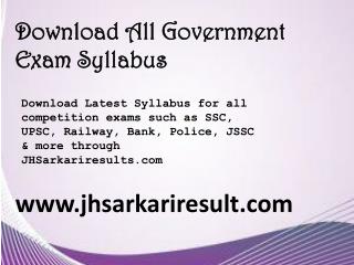 Download All Government Exam Syllabus