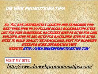 DM Web Promotions Tips