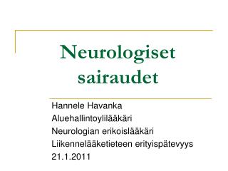 Neurologiset sairaudet