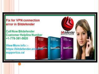 Fix for VPN connection error in Bitdefender