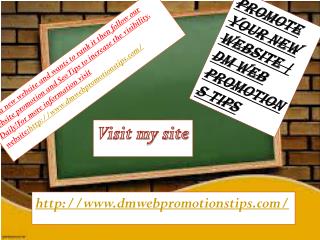 Promote your new website dm web promotions tips