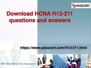 2018 Valid H12-211 HCNA practice test