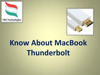 Know About MacBook Thunderbolt