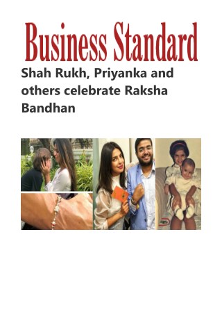 Shah Rukh, Priyanka and others celebrate Raksha Bandhan