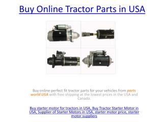 Buy Online Tractor Parts in USA
