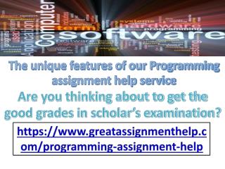 Submit programming assignment on time in your university Programming Assignment Help