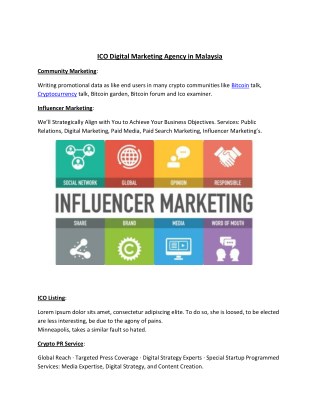 ICO Digital Marketing Agency in Malaysia