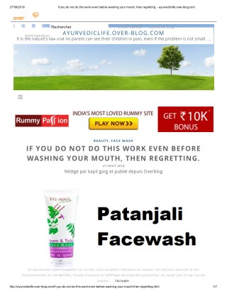 IF YOU DO NOT DO THIS WORK EVEN BEFORE WASHING YOUR MOUTH, THEN REGRETTING.