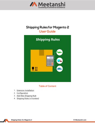 Magento 2 Shipping Rules