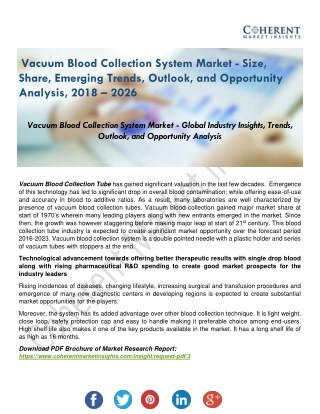 Vacuum Blood Collection System Market Analysis of Sales, Revenue, Share and Growth Rate to 2026