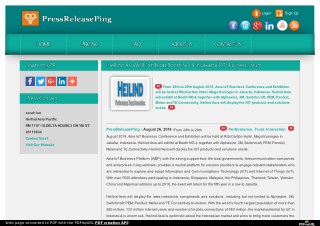 Heilind Asia Will Exhibit at Booth NO.4 in Jakarta IOT Business Forum