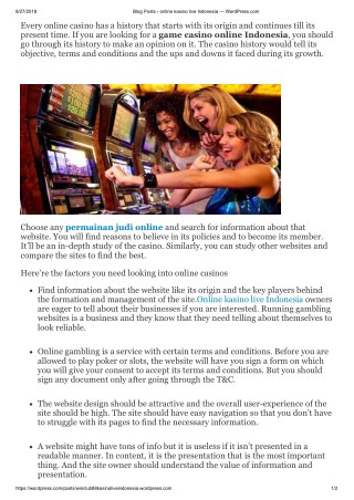 What do you need to know about an online casino