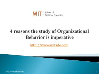 4 reasons the study of Organizational Behavior is imperative