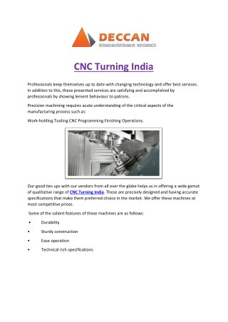CNC Turning India