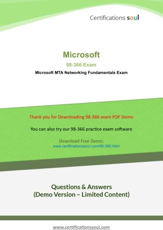 Microsoft 98-366 Microsoft Technology Associate Exam Dumps
