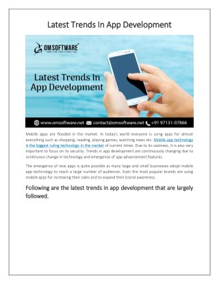 Latest Trends In App Development
