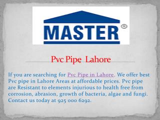 Pvc Pipe Lahore