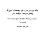 Algorithmes et structures de donn es avanc es Partie Conception de Sites Web dynamiques