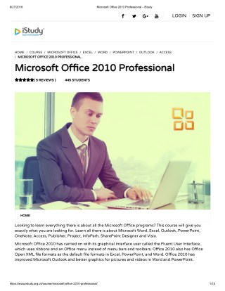 Microsoft Office 2010 Professional - istudy