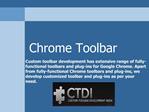 Chrome toolbar
