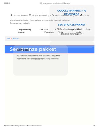 SEO bronze zoekmachine pakket voor MKB of zzpâ€™er.pdf