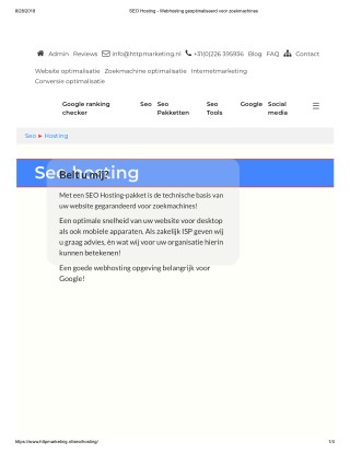 SEO Hosting - Webhosting geoptimaliseerd voor zoekmachines