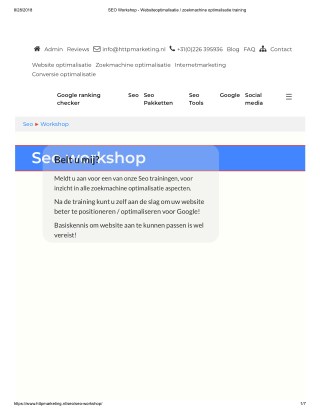 SEO Workshop - Websiteoptimalisatie _ zoekmachine optimalisatie training