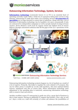 Outsourcing Information Technology, System, Services