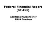 Federal Financial Report SF-425
