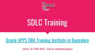 Realtime and Job Oriented Oracle APPS DBA Training in Marathahalli, Bangalore